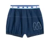 Marni Branded Denim Shorts Blue