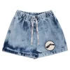 Denim Shorts Mottle Blue