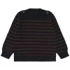 Striped Knit Sweater Dark Navy/Amber