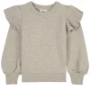 Ruffled Sweater Light Gray