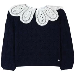 TARTINE ET CHOCOLAT Jardin D Hiver Sweater Marine