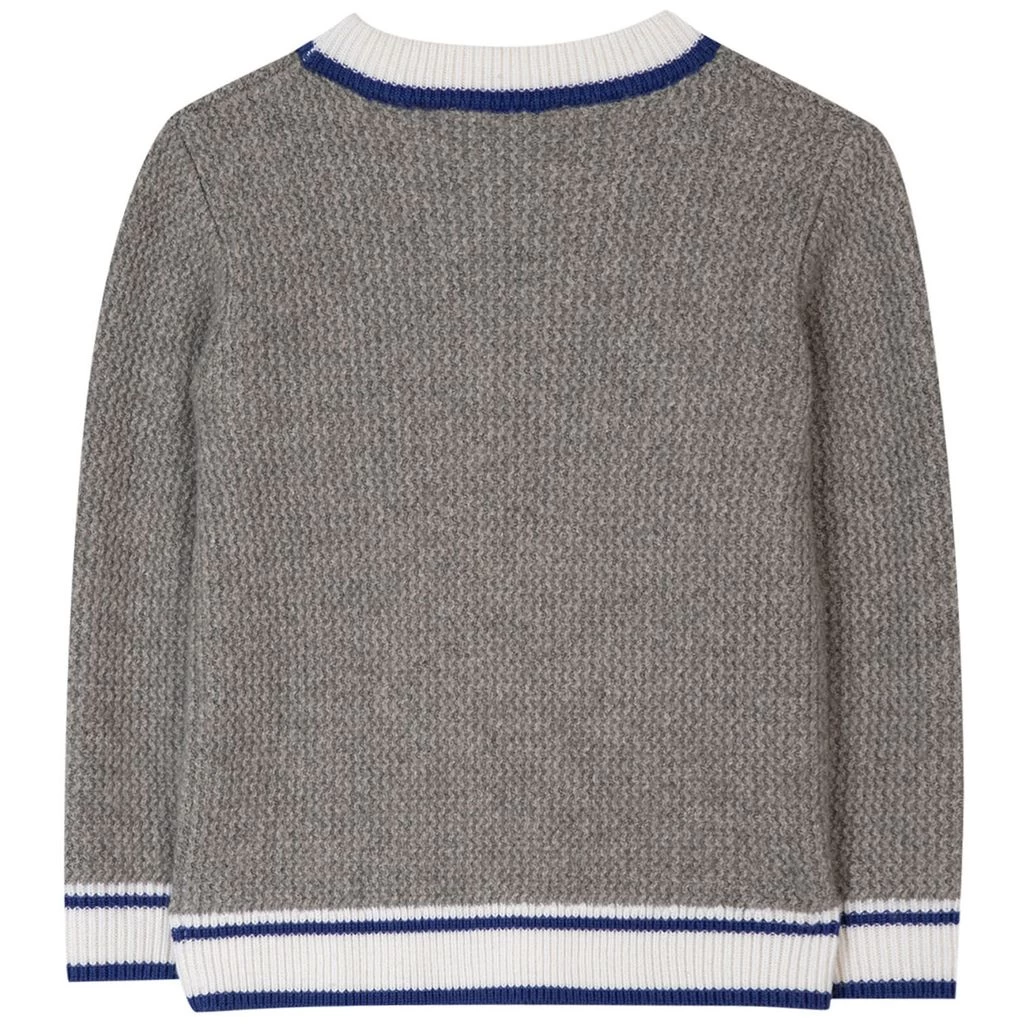 TARTINE ET CHOCOLAT Knit Sweater Gray 2 TARTINE ET CHOCOLAT Knit Sweater Gray - Image 2