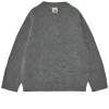 Knit Sweater In Lambswool Charcoal Melange