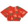 Bobo Choses Floral Top Red