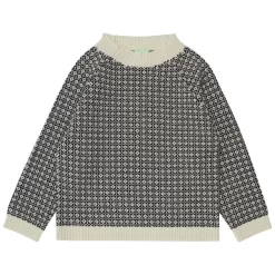 Knit Sweater Ecru/Dark Navy