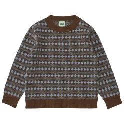 Intarsia Sweater In Lambswool Amber