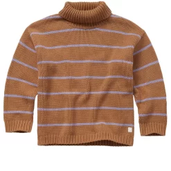 Stripe Knit Sweater Brown