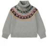 Molo Gimla Knit Sweater Light Gray Melange