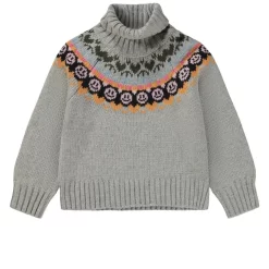 Molo Gimla Knit Sweater Light Gray Melange