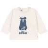 PETIT BATEAU Long Sleeved Graphic T-shirt Beige