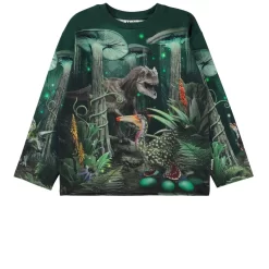 Molo GOTS Mountoo Long Sleeved T-Shirt Night Forest