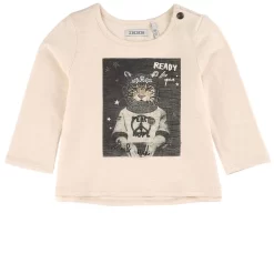 Ikks T-Shirt With Print Cream