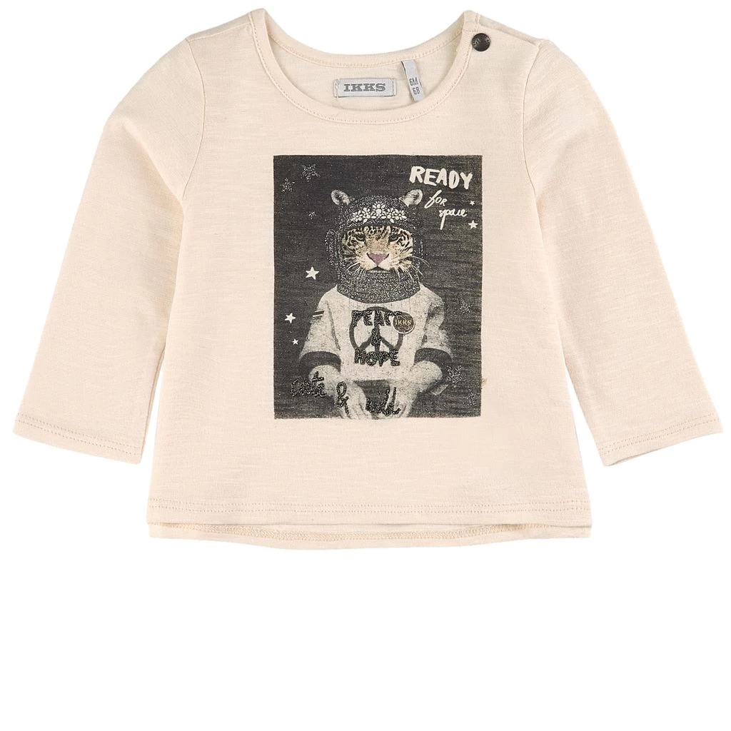 Ikks T-Shirt With Print Cream 1 Ikks T-Shirt With Print Cream