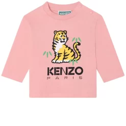 Kenzo Long Sleeved Branded T-Shirt Nude