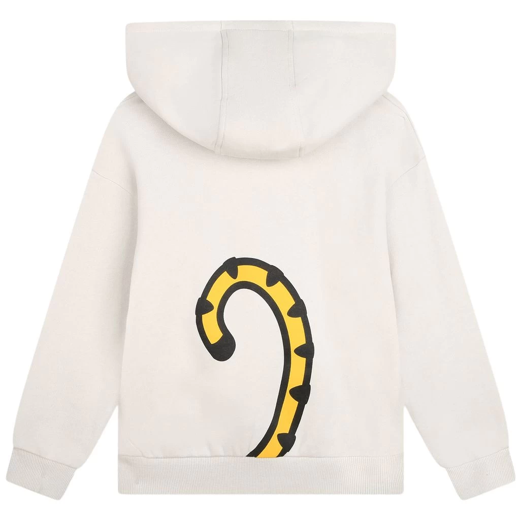 Kenzo Hoodie With Tiger Print Cream 2 Kenzo Hoodie With Tiger Print Cream - Image 2
