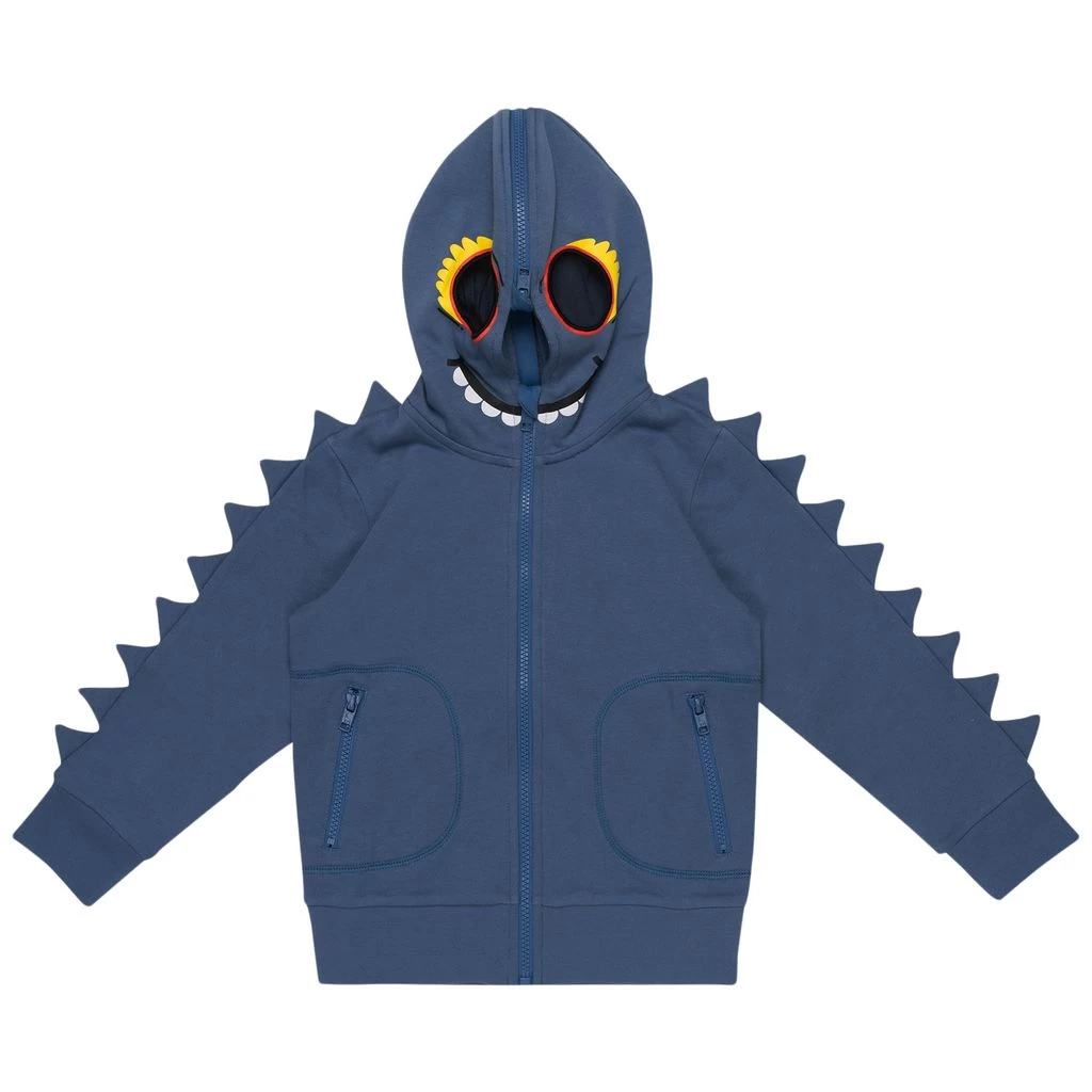 Stella McCartney Kids Hoodie With Scales Blue 1 Stella McCartney Kids Hoodie With Scales Blue