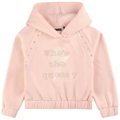 Ikks Embroidered Hoodie Pink