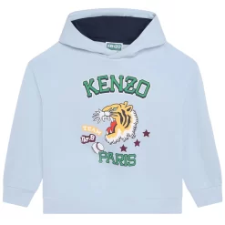 Kenzo Branded Hoodie Pale Blue