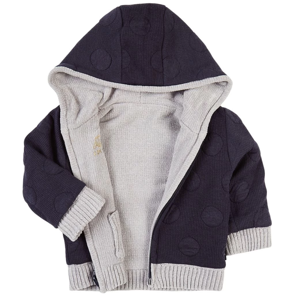 Ikks Full Zip Reversible Hoodie Gray 2 Ikks Full Zip Reversible Hoodie Gray - Image 2