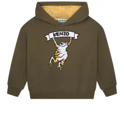 Kenzo Graphic Hoodie Khaki