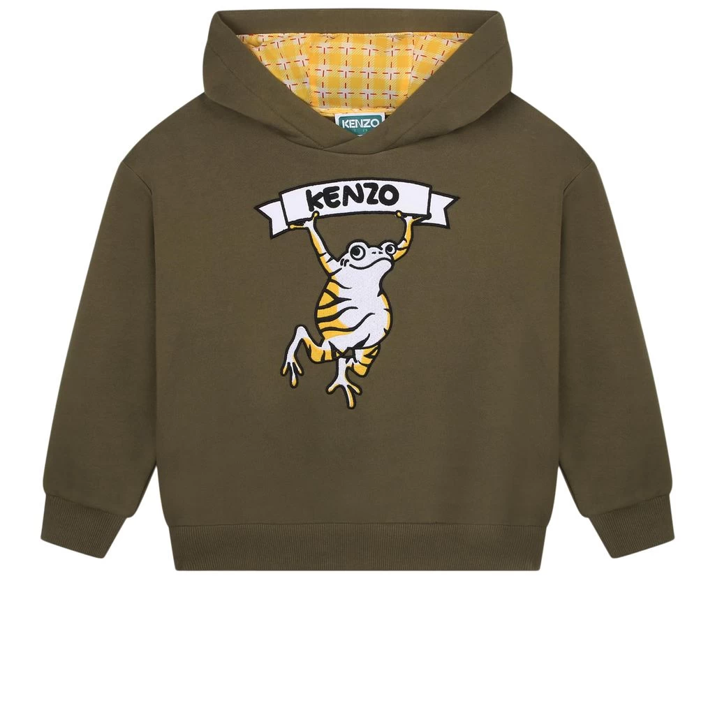Kenzo Graphic Hoodie Khaki 1 Kenzo Graphic Hoodie Khaki