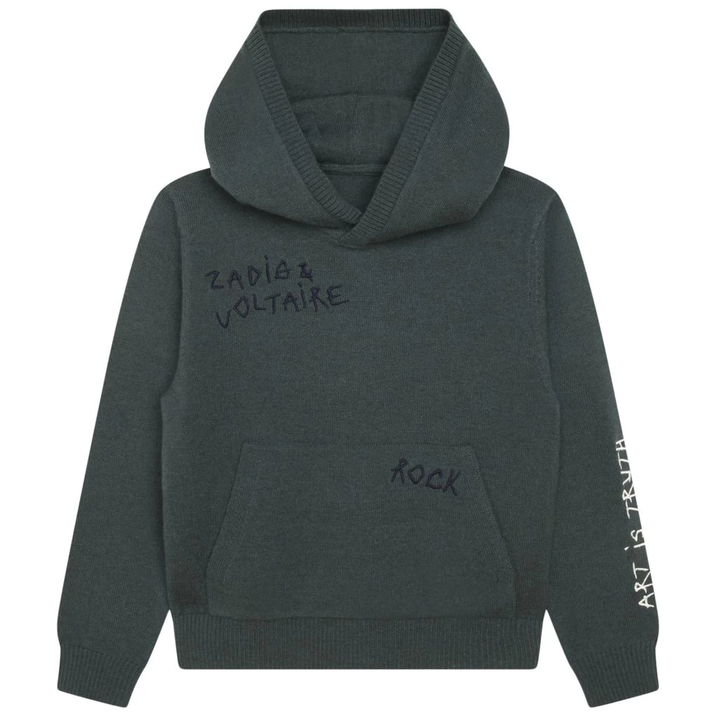 Zadig & Voltaire Knitted Hoodie Green 1 Zadig & Voltaire Knitted Hoodie Green