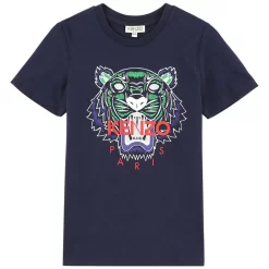 Kenzo Navy Tiger Print Tee