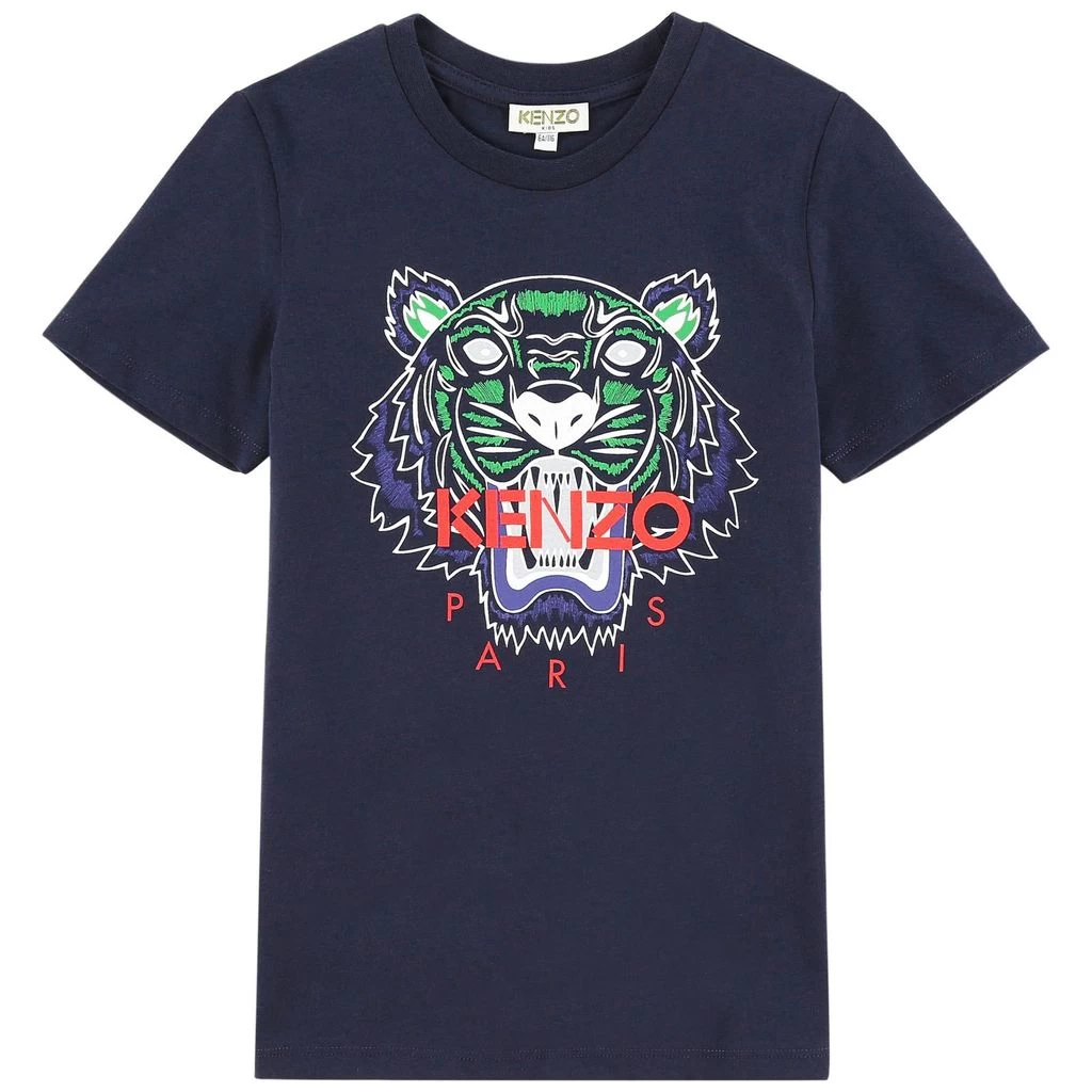 Kenzo Navy Tiger Print Tee 1 Kenzo Navy Tiger Print Tee