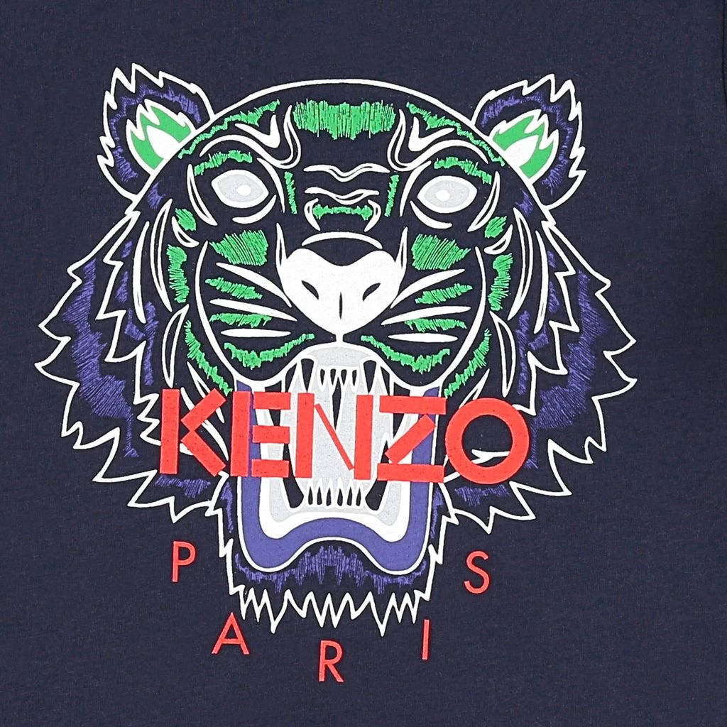 Kenzo Navy Tiger Print Tee 2 Kenzo Navy Tiger Print Tee - Image 2