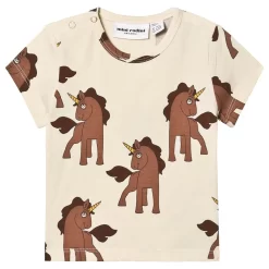 Mini Rodini Unicorns Tee Off White