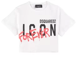 DSQUARED2 Icon Logo Crop Top White